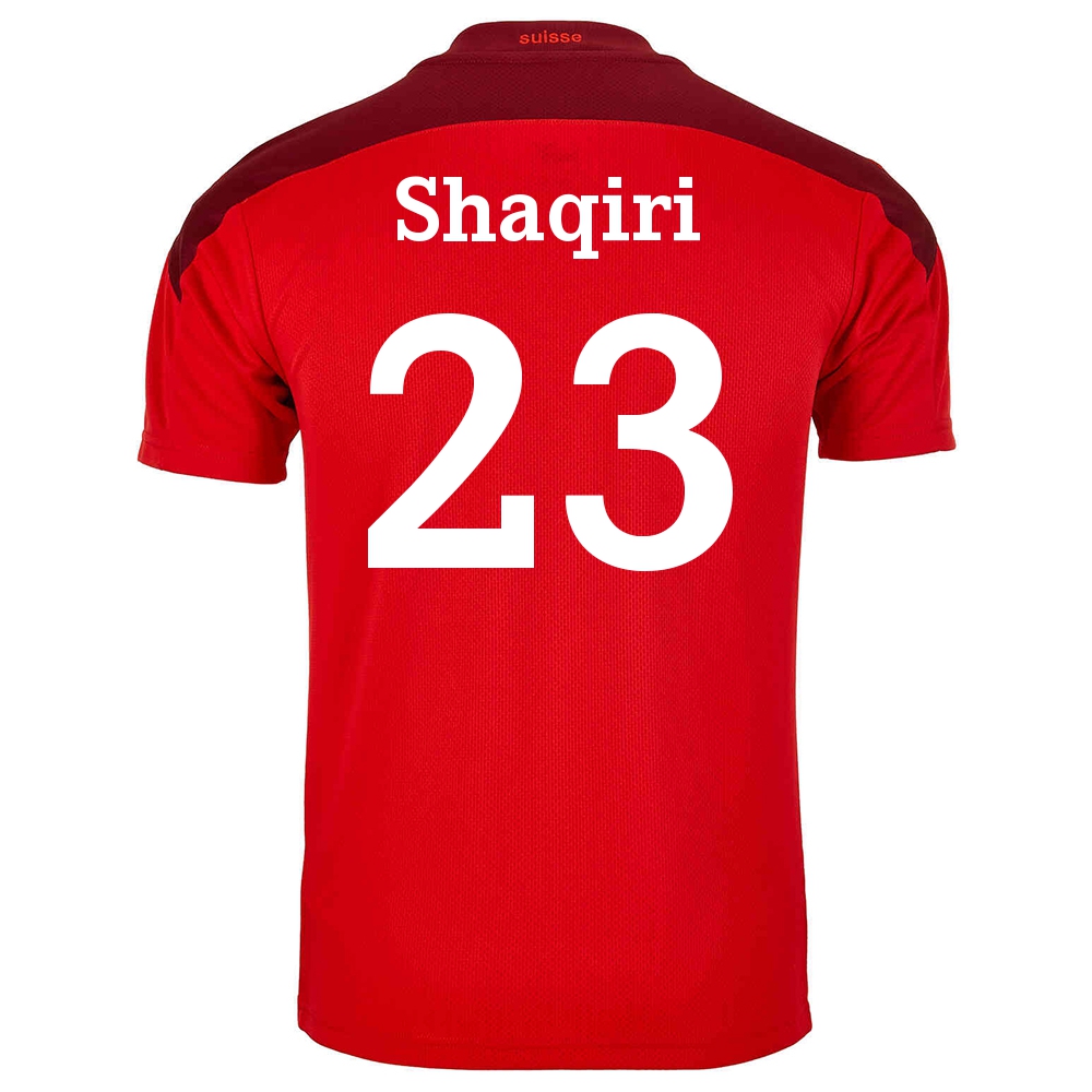 Herren Schweizer Fussballnationalmannschaft Xherdan Shaqiri #23 Heimtrikot Rot 2021 Trikot