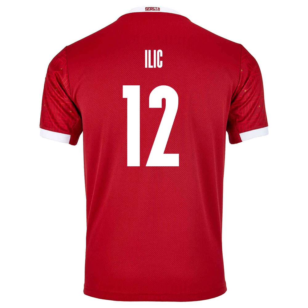 Damen Serbische Fussballnationalmannschaft Marko Ilic #12 Heimtrikot Rot 2021 Trikot