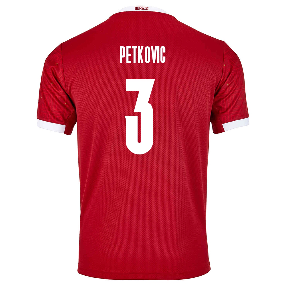 Damen Serbische Fussballnationalmannschaft Marko Petkovic #3 Heimtrikot Rot 2021 Trikot