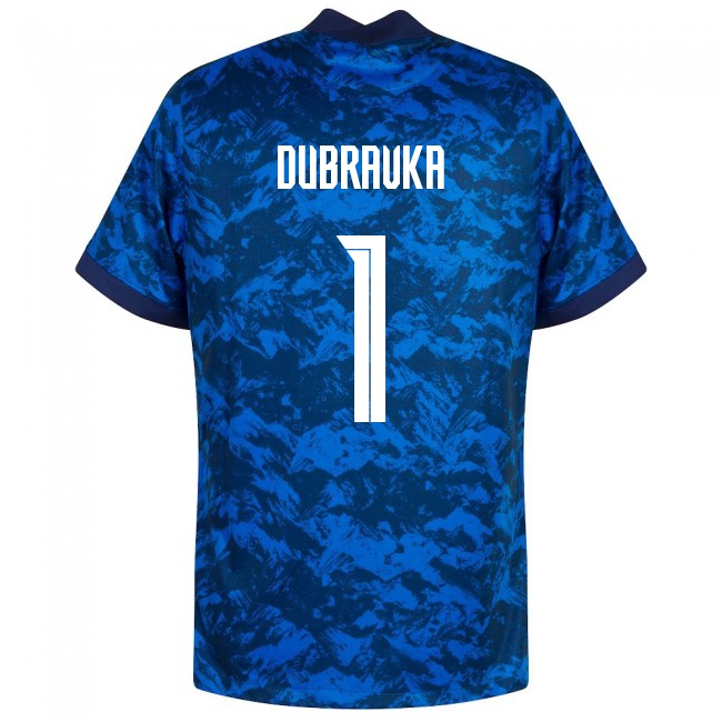 Herren Slowakische Fussballnationalmannschaft Martin Dubravka #1 Heimtrikot Dunkelblau 2021 Trikot