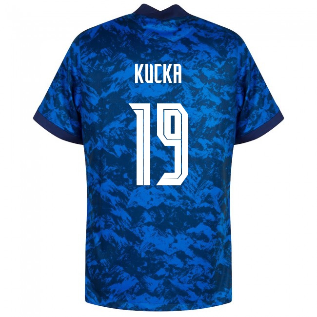 Damen Slowakische Fussballnationalmannschaft Juraj Kucka #19 Heimtrikot Dunkelblau 2021 Trikot