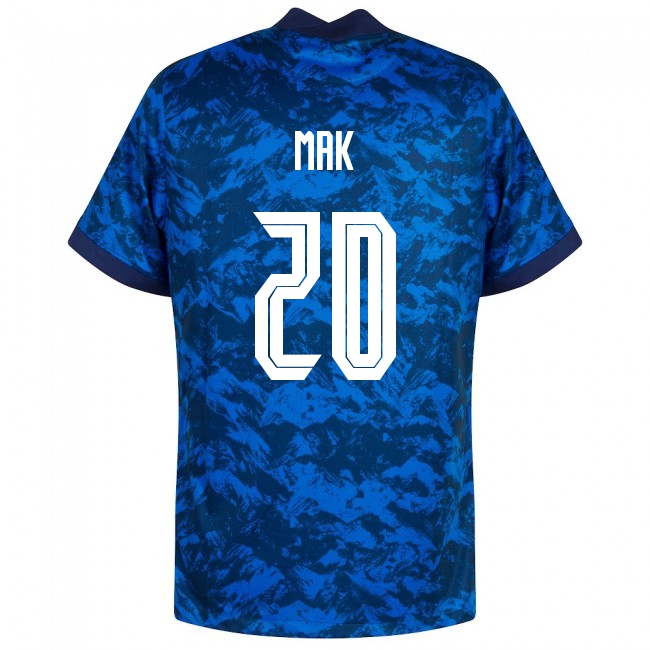 Kinder Slowakische Fussballnationalmannschaft Robert Mak #20 Heimtrikot Dunkelblau 2021 Trikot