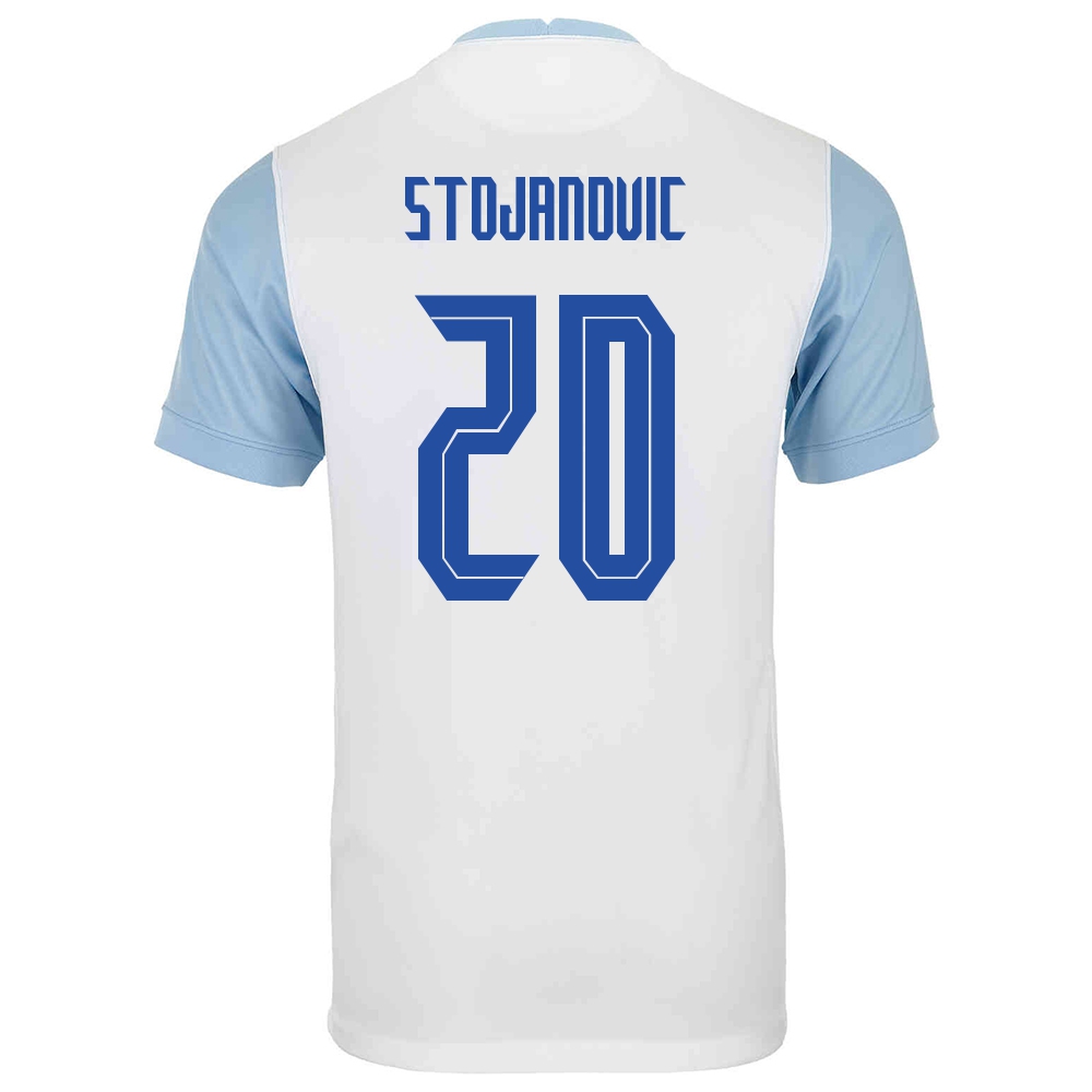 Herren Slowenische Fussballnationalmannschaft Petar Stojanovic #20 Heimtrikot Weiß 2021 Trikot