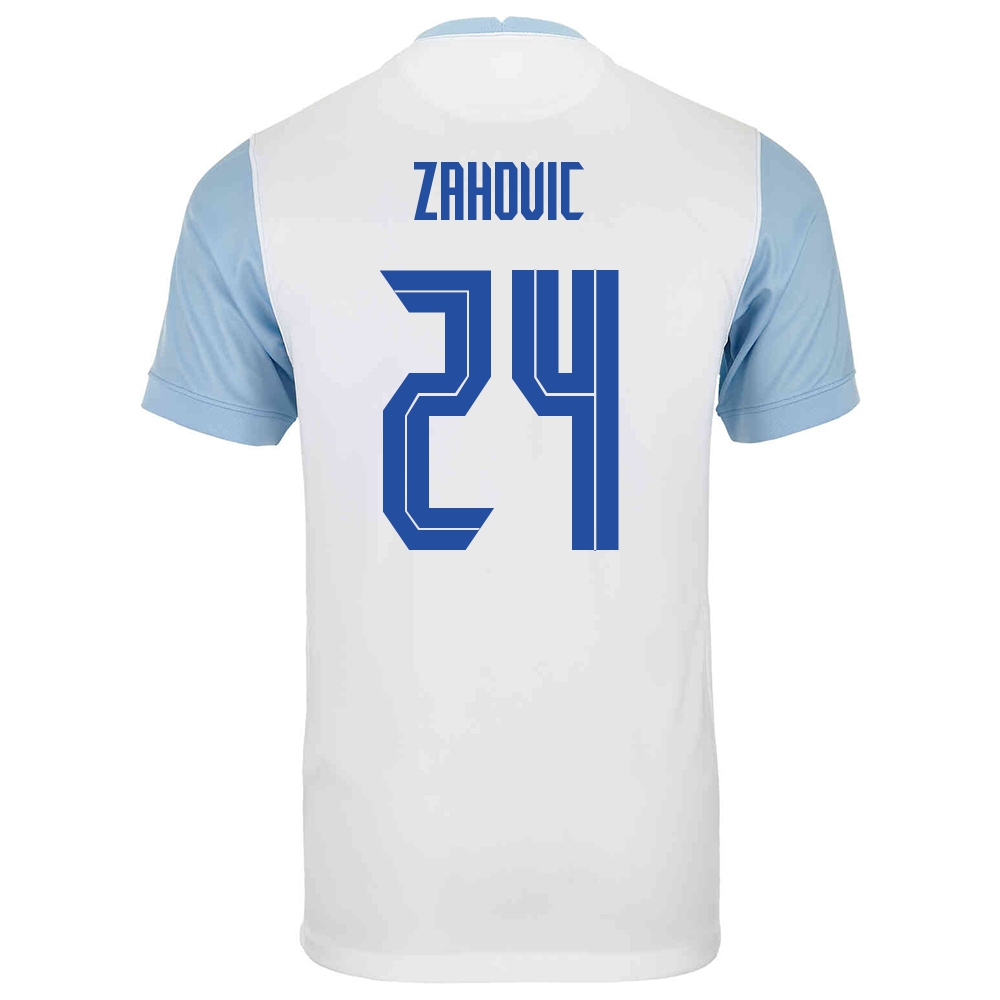 Damen Slowenische Fussballnationalmannschaft Luka Zahovic #24 Heimtrikot Weiß 2021 Trikot