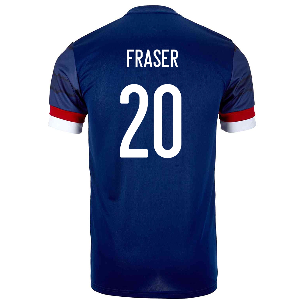 Kinder Schottische Fussballnationalmannschaft Ryan Fraser #20 Heimtrikot Dunkelblau 2021 Trikot