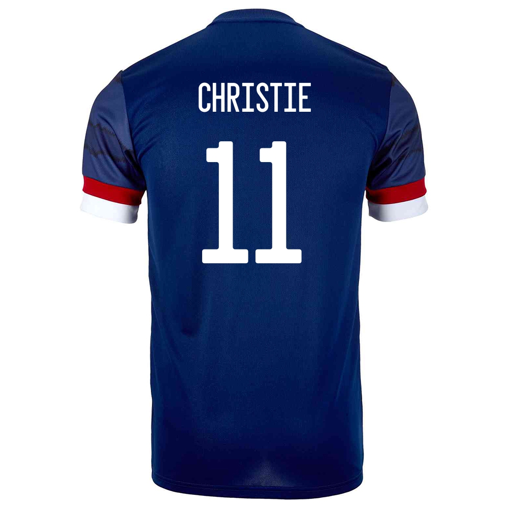 Kinder Schottische Fussballnationalmannschaft Ryan Christie #11 Heimtrikot Dunkelblau 2021 Trikot