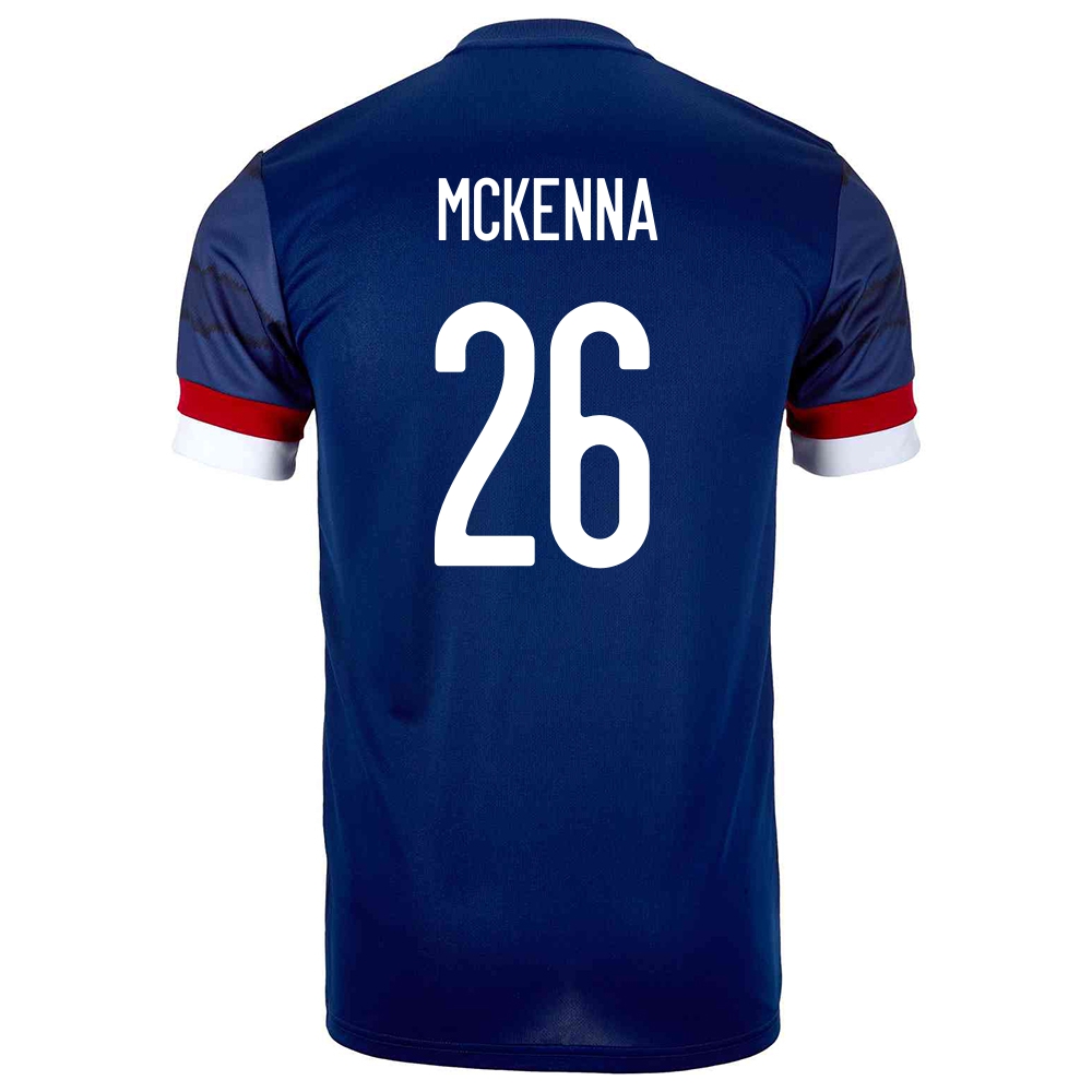 Herren Schottische Fussballnationalmannschaft Scott Mckenna #26 Heimtrikot Dunkelblau 2021 Trikot