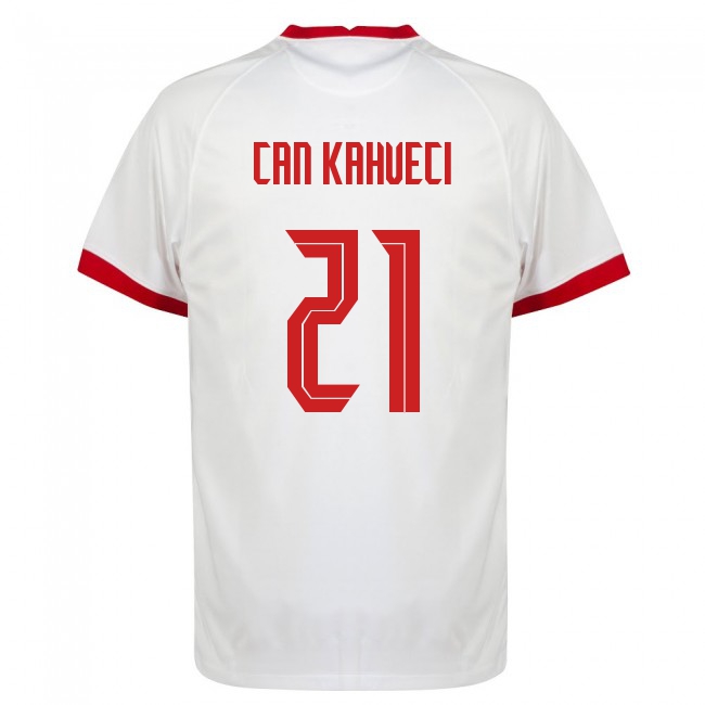 Kinder Türkische Fussballnationalmannschaft Irfan Can Kahveci #21 Heimtrikot Weiß 2021 Trikot