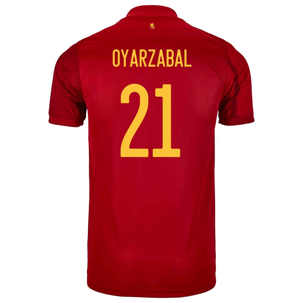 Damen Spanische Fussballnationalmannschaft Mikel Oyarzabal #21 Heimtrikot Rot 2021 Trikot