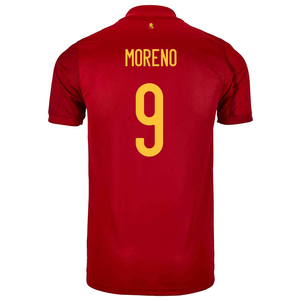 Damen Spanische Fussballnationalmannschaft Gerard Moreno #9 Heimtrikot Rot 2021 Trikot