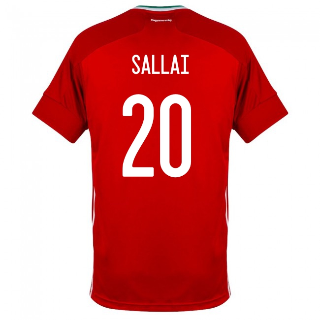 Kinder Ungarische Fussballnationalmannschaft Roland Sallai #20 Heimtrikot Rot 2021 Trikot