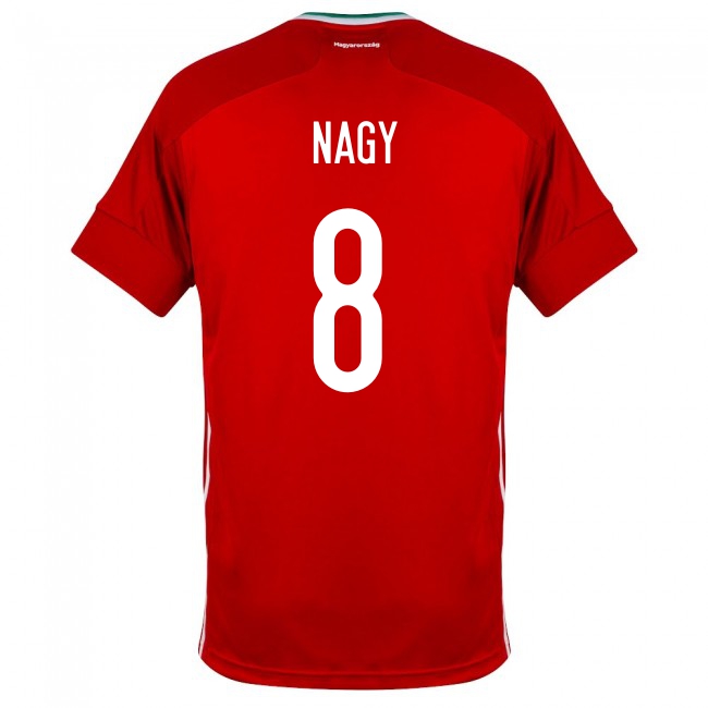 Damen Ungarische Fussballnationalmannschaft Adam Nagy #8 Heimtrikot Rot 2021 Trikot