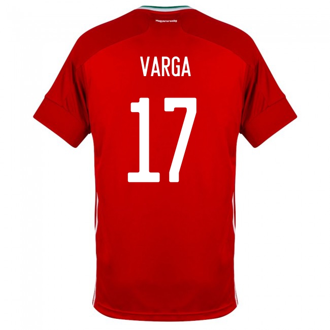 Kinder Ungarische Fussballnationalmannschaft Roland Varga #17 Heimtrikot Rot 2021 Trikot