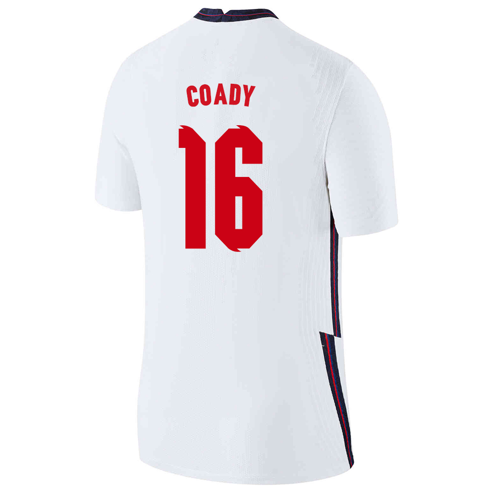 Kinder Englische Fussballnationalmannschaft Conor Coady #16 Heimtrikot Weiß 2021 Trikot
