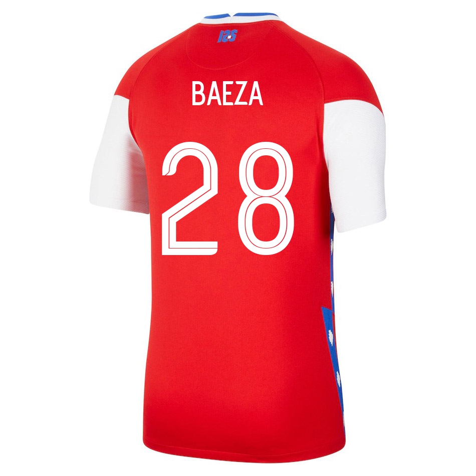 Damen Chilenische Fussballnationalmannschaft Claudio Baeza #28 Heimtrikot Rot 2021 Trikot