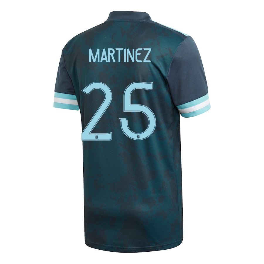Damen Argentinische Fussballnationalmannschaft Lisandro Martinez #25 Auswärtstrikot Dunkelblau 2021 Trikot