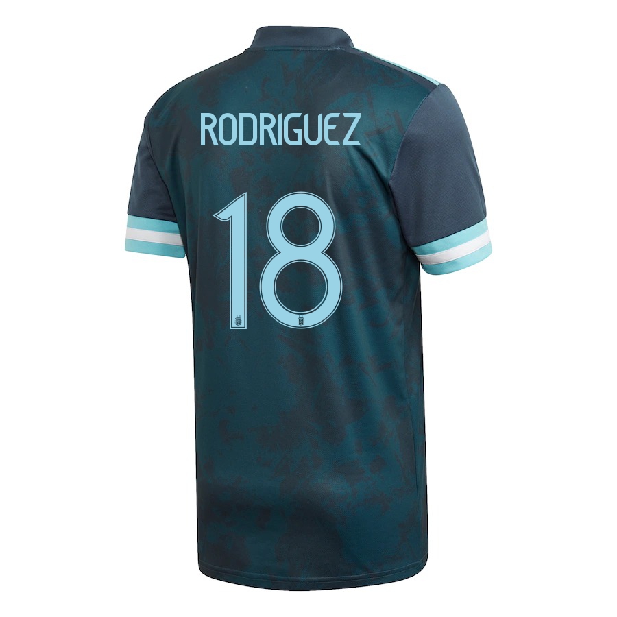 Herren Argentinische Fussballnationalmannschaft Guido Rodriguez #18 Auswärtstrikot Dunkelblau 2021 Trikot