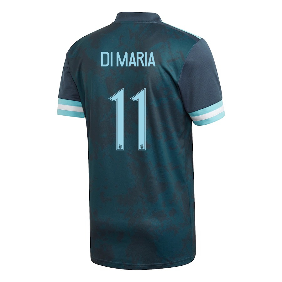 Damen Argentinische Fussballnationalmannschaft Angel Di Maria #11 Auswärtstrikot Dunkelblau 2021 Trikot
