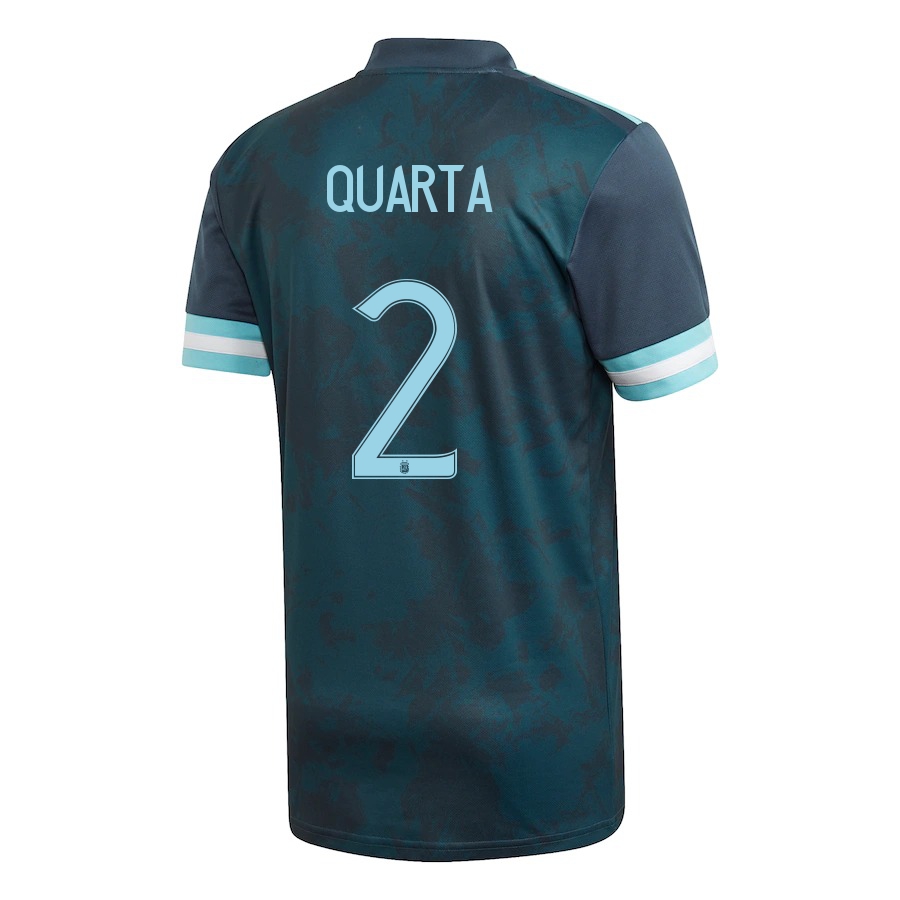 Herren Argentinische Fussballnationalmannschaft Lucas Martinez Quarta #2 Auswärtstrikot Dunkelblau 2021 Trikot
