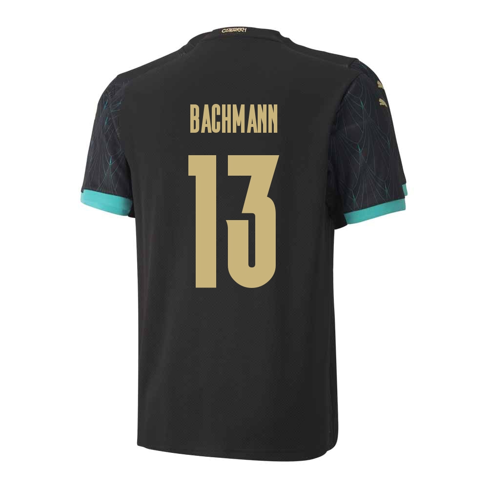 Kinder Österreichische Fussballnationalmannschaft Daniel Bachmann #13 Auswärtstrikot Schwarz 2021 Trikot
