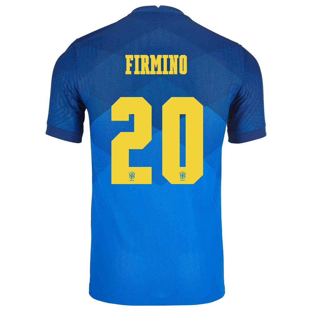 Damen Brasilianische Fussballnationalmannschaft Roberto Firmino #20 Auswärtstrikot Blau 2021 Trikot