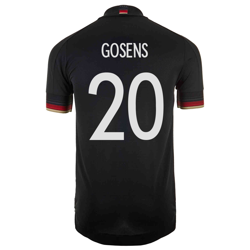 Herren Deutsche Fussballnationalmannschaft Robin Gosens #20 Auswärtstrikot Schwarz 2021 Trikot