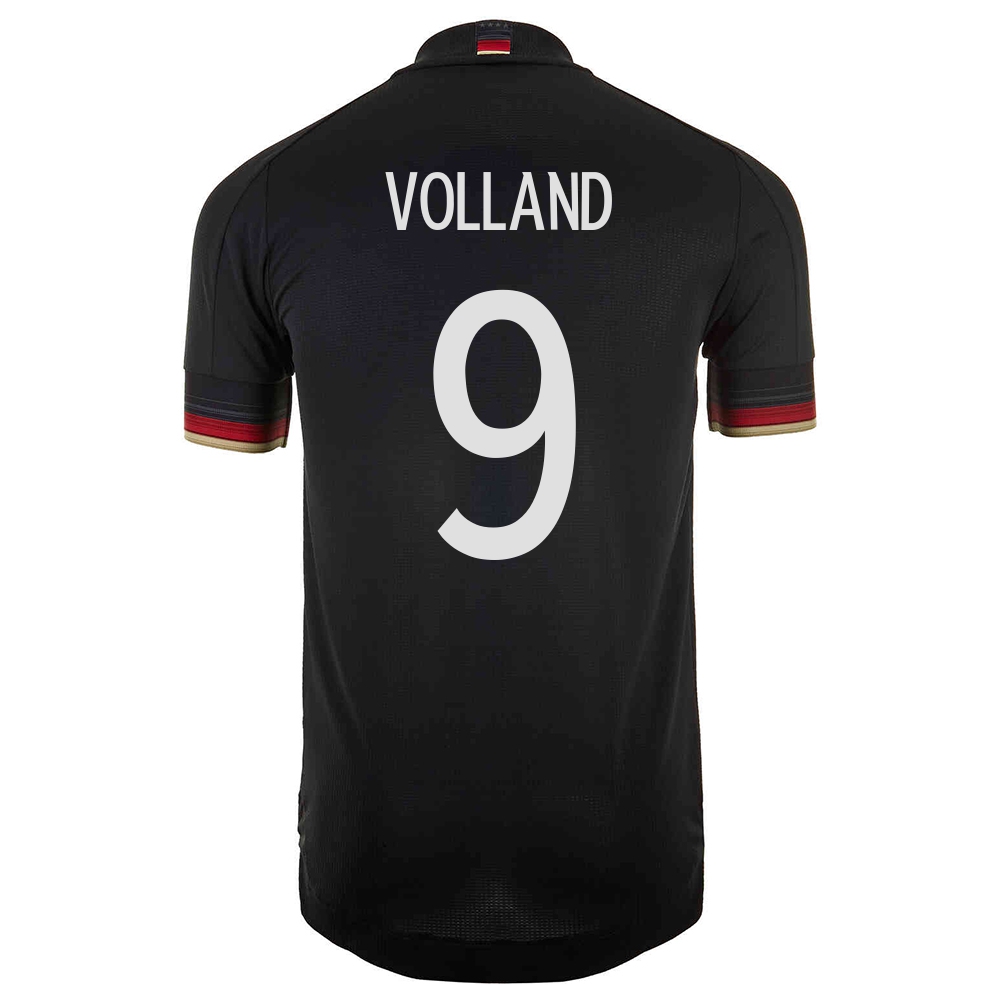 Damen Deutsche Fussballnationalmannschaft Kevin Volland #9 Auswärtstrikot Schwarz 2021 Trikot