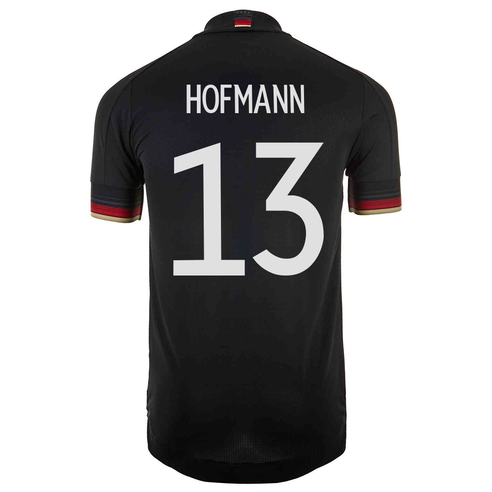 Damen Deutsche Fussballnationalmannschaft Jonas Hofmann #13 Auswärtstrikot Schwarz 2021 Trikot