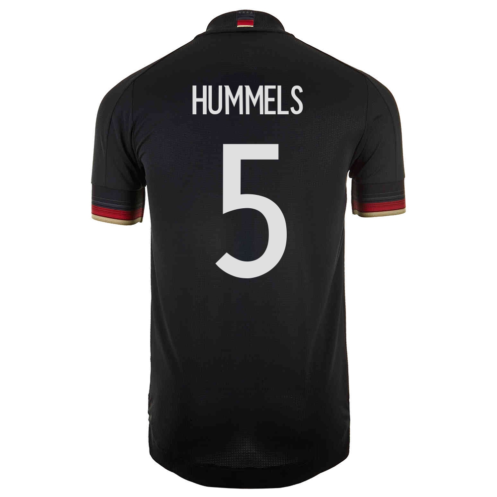 Damen Deutsche Fussballnationalmannschaft Mats Hummels #5 Auswärtstrikot Schwarz 2021 Trikot