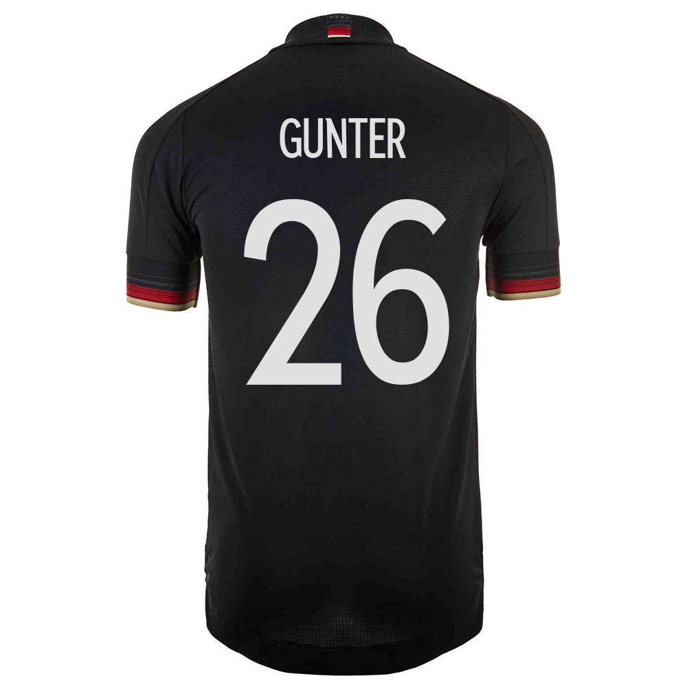 Damen Deutsche Fussballnationalmannschaft Christian Gunter #26 Auswärtstrikot Schwarz 2021 Trikot