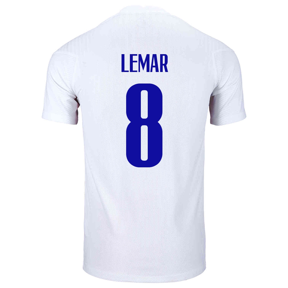 Damen Französische Fussballnationalmannschaft Thomas Lemar #8 Auswärtstrikot Weiß 2021 Trikot