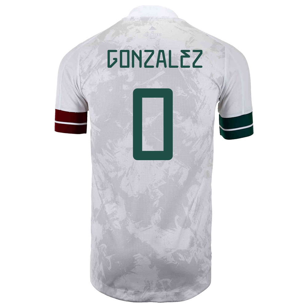 Damen Mexikanische Fussballnationalmannschaft Hugo Gonzalez #0 Auswärtstrikot Weiß Schwarz 2021 Trikot