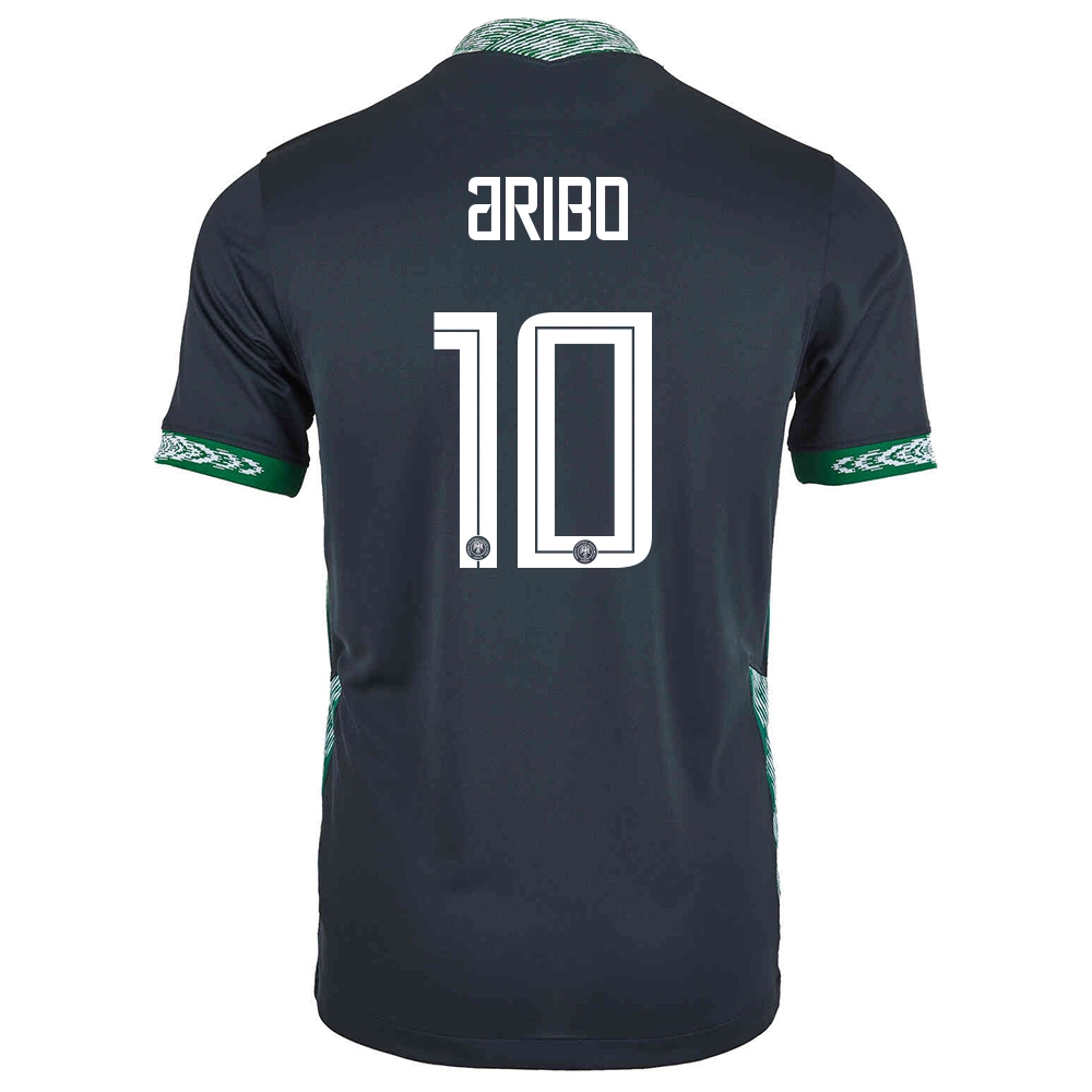Herren Nigerianische Fussballnationalmannschaft Joe Aribo #10 Auswärtstrikot Schwarz 2021 Trikot