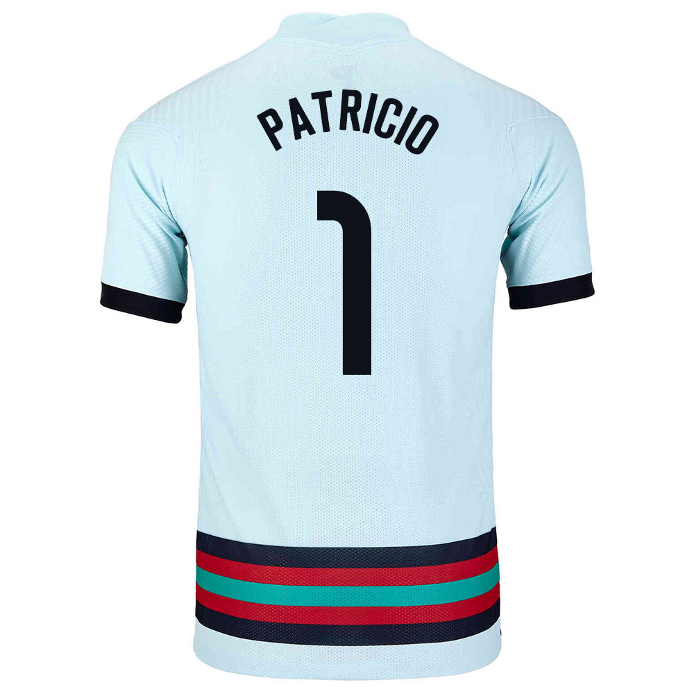 Kinder Portugiesische Fussballnationalmannschaft Rui Patricio #1 Auswärtstrikot Hellblau 2021 Trikot