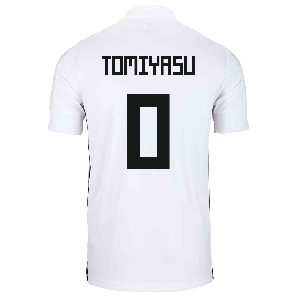 Herren Japanische Fussballnationalmannschaft Takehiro Tomiyasu #0 Auswärtstrikot Weiß 2021 Trikot