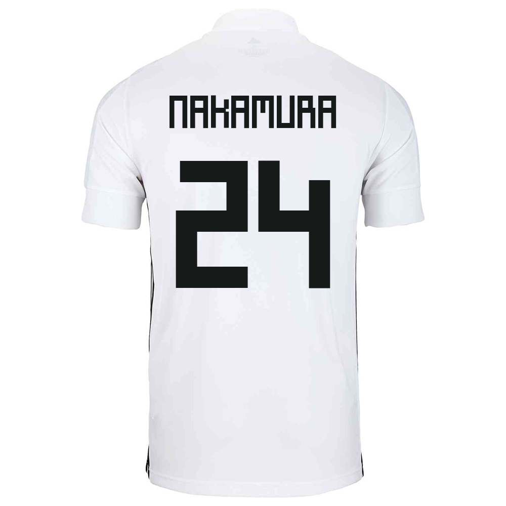 Damen Japanische Fussballnationalmannschaft Kosuke Nakamura #24 Auswärtstrikot Weiß 2021 Trikot
