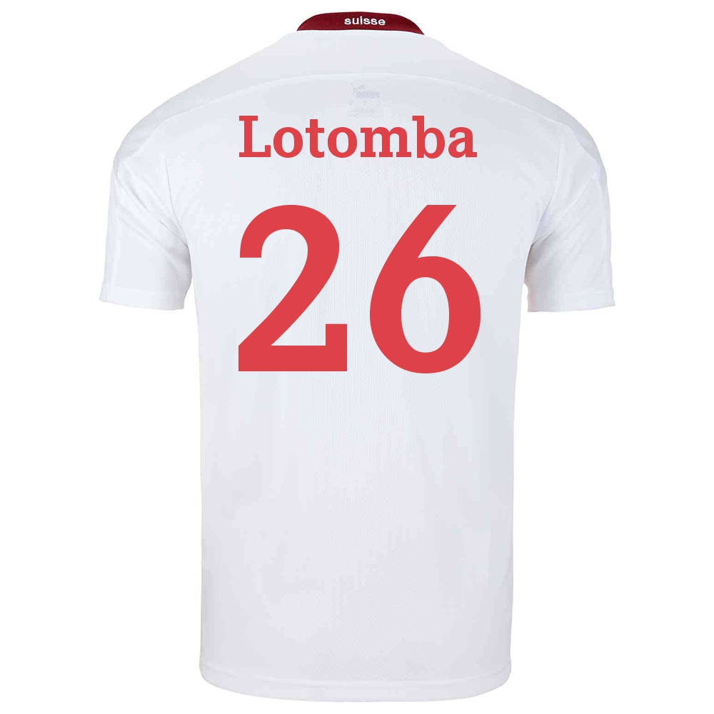 Damen Schweizer Fussballnationalmannschaft Jordan Lotomba #26 Auswärtstrikot Weiß 2021 Trikot