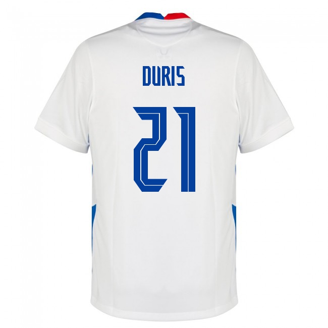 Kinder Slowakische Fussballnationalmannschaft Michal Duris #21 Auswärtstrikot Dunkelblau 2021 Trikot