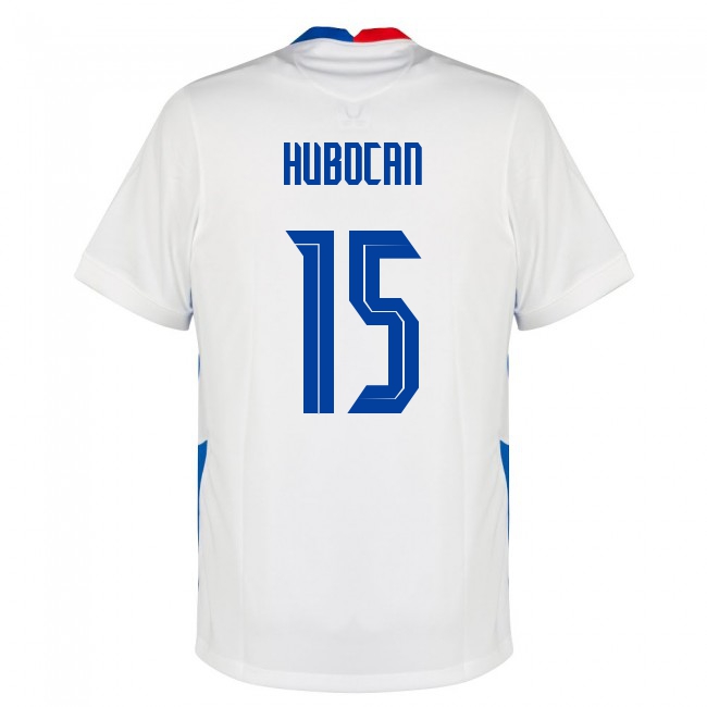 Herren Slowakische Fussballnationalmannschaft Tomas Hubocan #15 Auswärtstrikot Dunkelblau 2021 Trikot