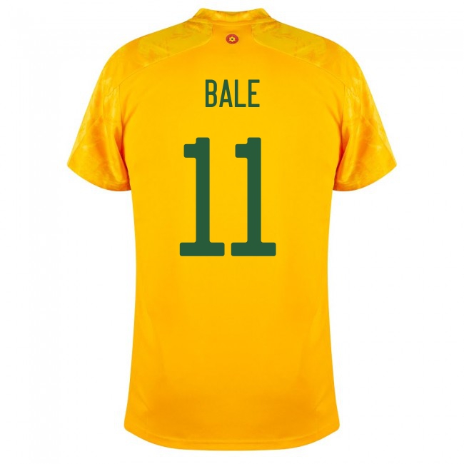 Damen Walisische Fussballnationalmannschaft Gareth Bale #11 Auswärtstrikot Rot 2021 Trikot