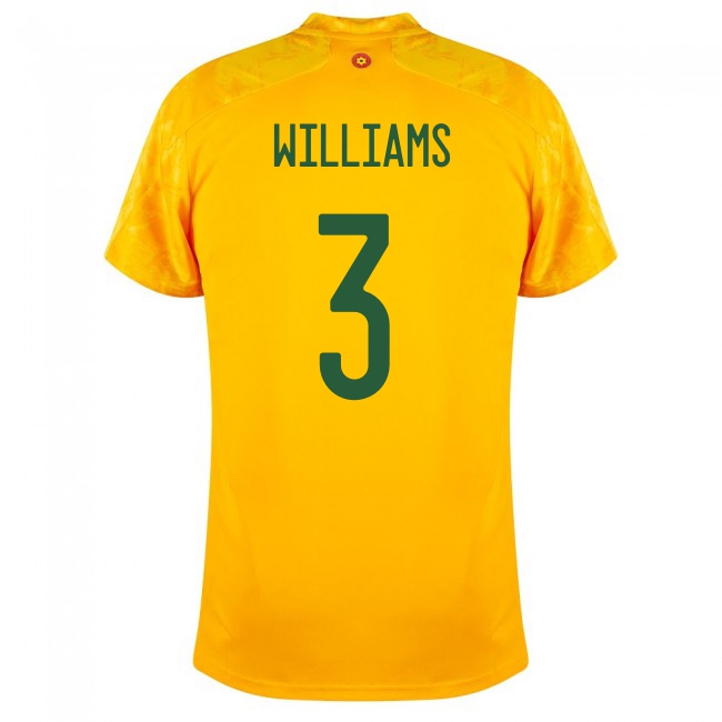 Damen Walisische Fussballnationalmannschaft Neco Williams #3 Auswärtstrikot Rot 2021 Trikot