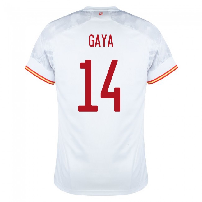 Damen Spanische Fussballnationalmannschaft Jose Gaya #14 Auswärtstrikot Rot 2021 Trikot