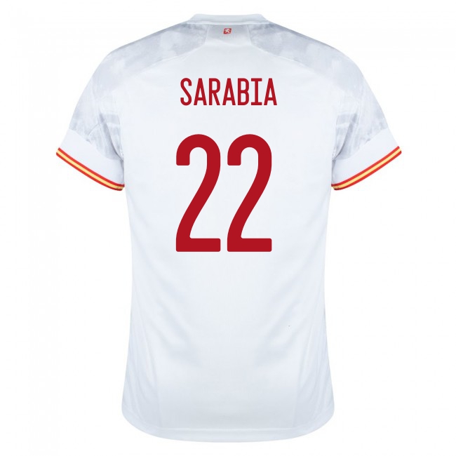 Damen Spanische Fussballnationalmannschaft Pablo Sarabia #22 Auswärtstrikot Rot 2021 Trikot