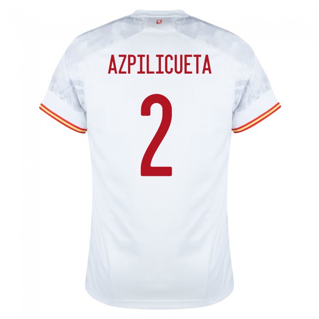 Herren Spanische Fussballnationalmannschaft Cesar Azpilicueta #2 Auswärtstrikot Rot 2021 Trikot