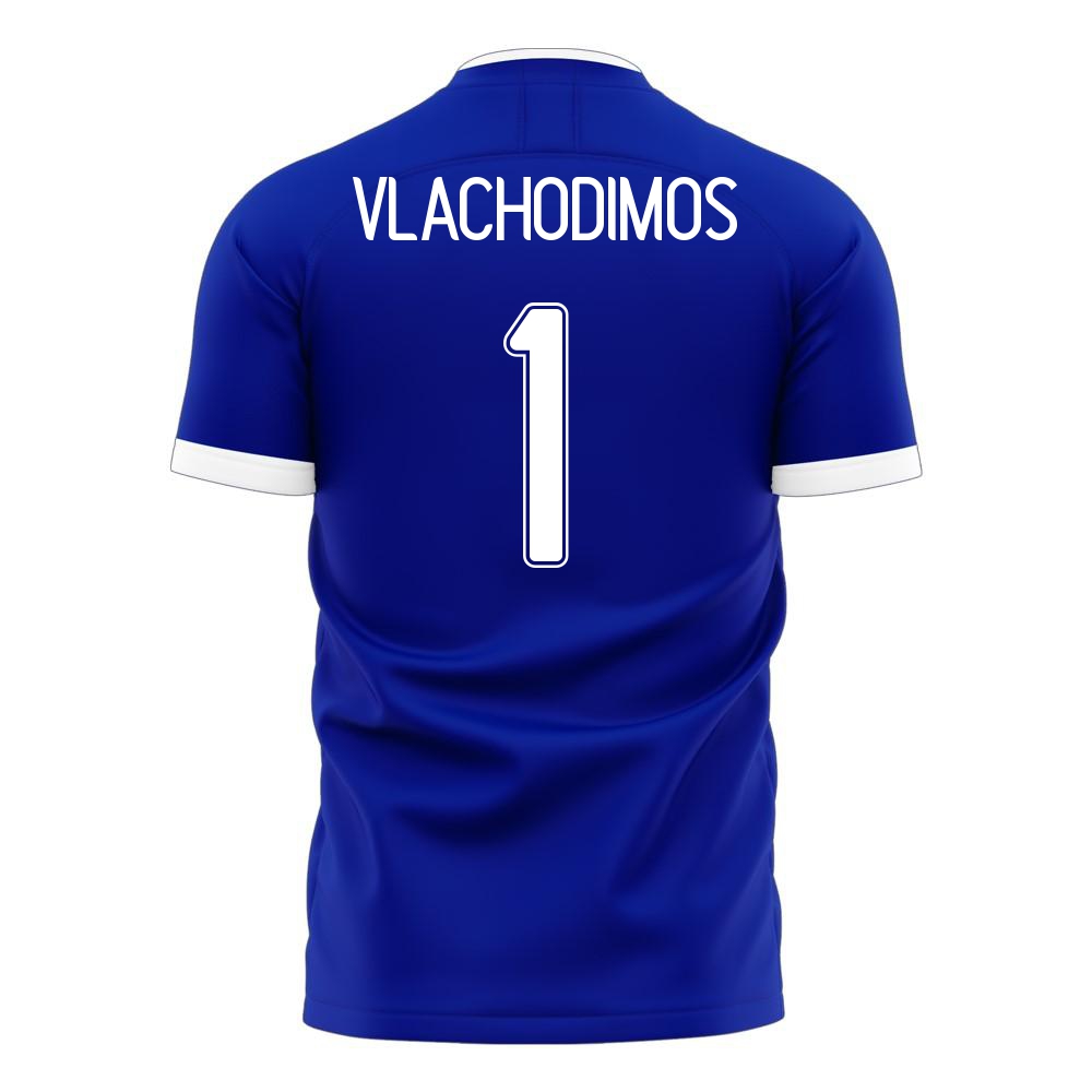 Herren Griechische Fussballnationalmannschaft Odysseas Vlachodimos #1 Auswärtstrikot Weiß 2021 Trikot