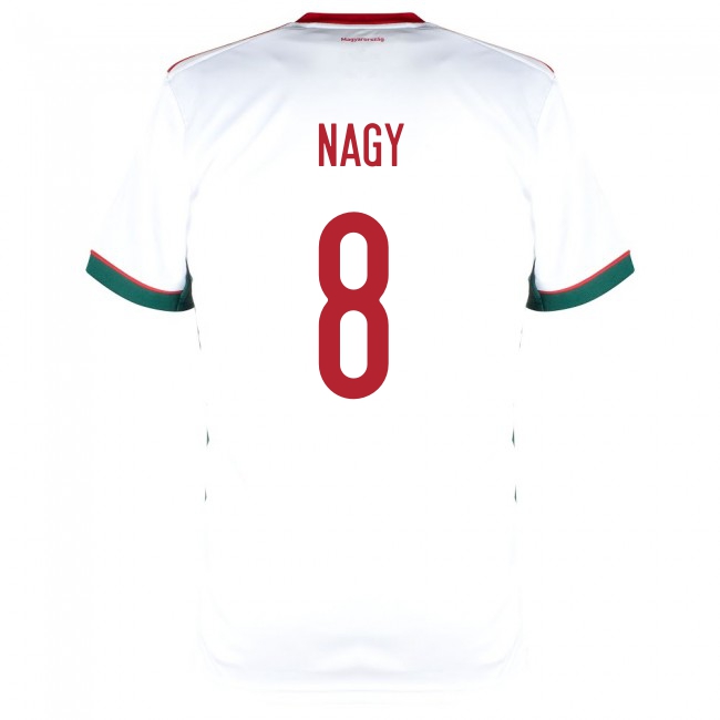 Herren Ungarische Fussballnationalmannschaft Adam Nagy #8 Auswärtstrikot Rot 2021 Trikot