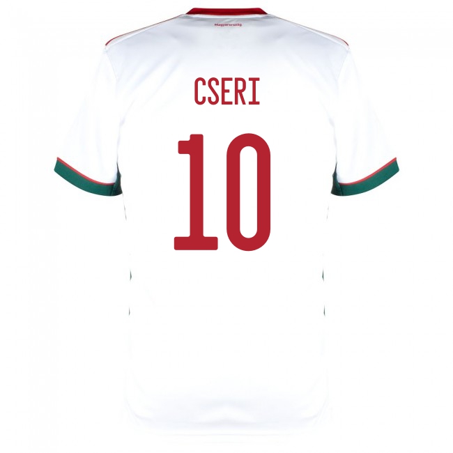 Kinder Ungarische Fussballnationalmannschaft Tamas Cseri #10 Auswärtstrikot Rot 2021 Trikot