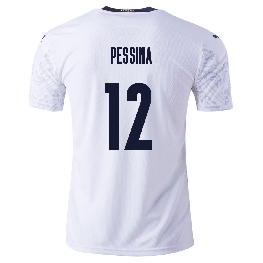 Herren Italienische Fussballnationalmannschaft Matteo Pessina #12 Auswärtstrikot Blau 2021 Trikot