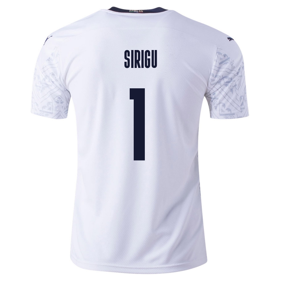 Kinder Italienische Fussballnationalmannschaft Salvatore Sirigu #1 Auswärtstrikot Blau 2021 Trikot