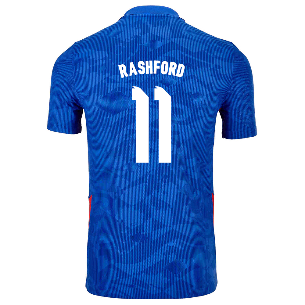 Kinder Englische Fussballnationalmannschaft Marcus Rashford #11 Auswärtstrikot Weiß 2021 Trikot